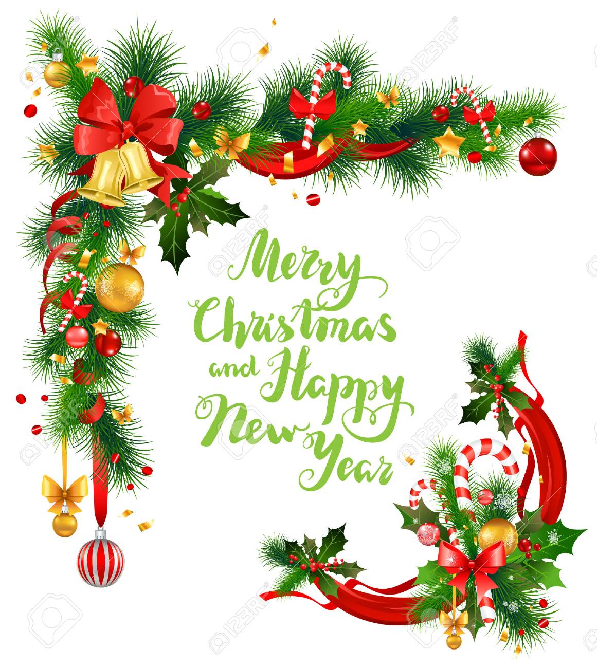 christmas tree decoration for holiday invitation or card holiday christmas tree invitation
