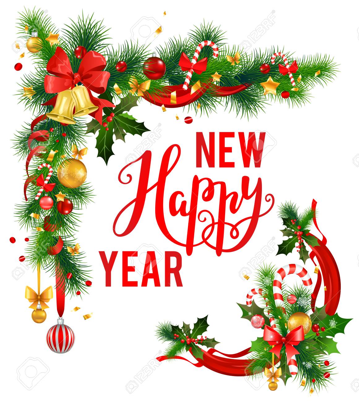 Cornici Per Foto Di Natale.Vettoriale Cornice Di Natale Immagine Di Vacanza Per Banner Design Biglietto Invito O Carta Depliant E Cosi Via Image 67735297