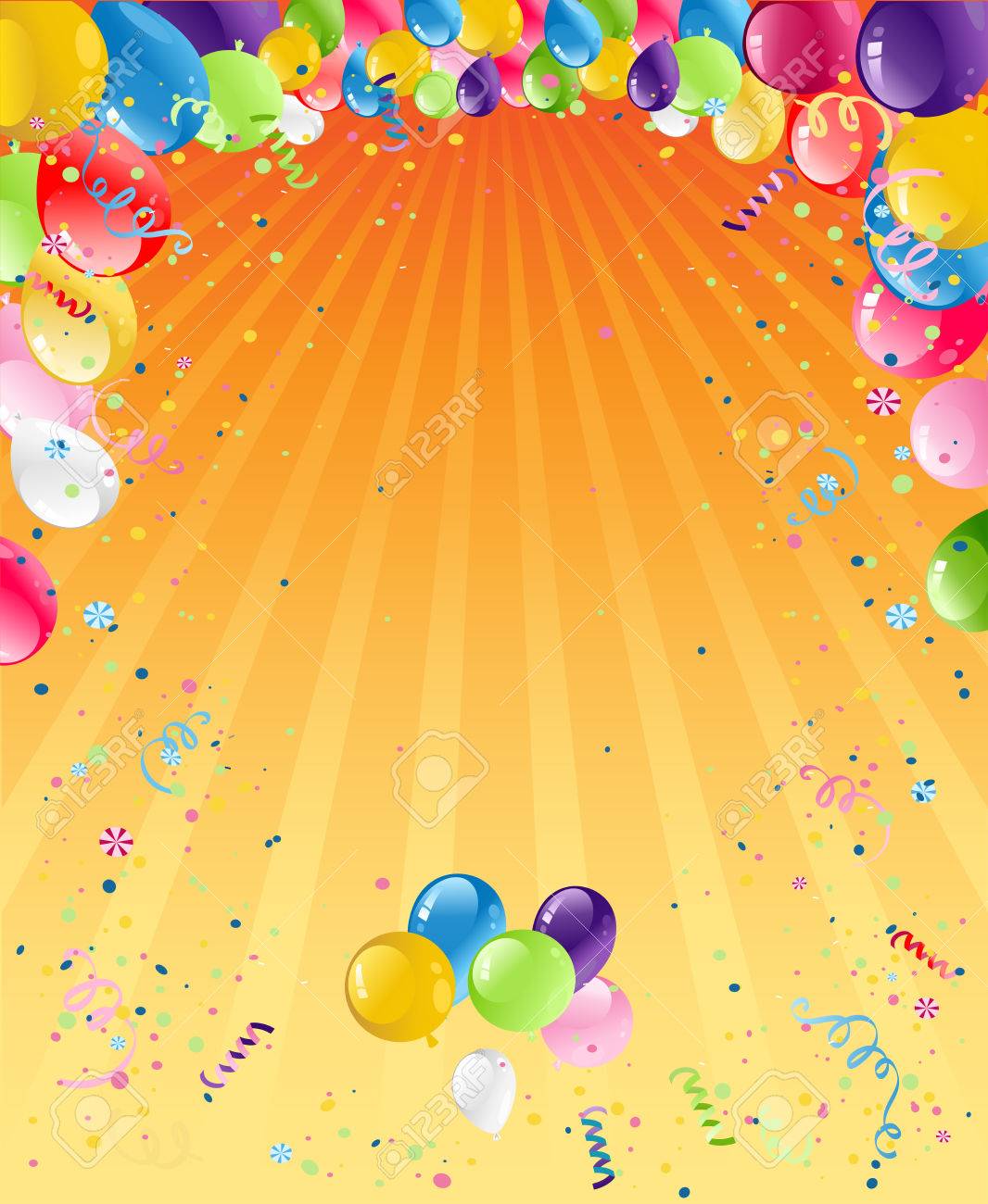 Holiday Template For Design Banner Ticket Leaflet Card Poster And So On Happy Birthday Background And Balloons Stock Photo Picture And Royalty Free Image Image