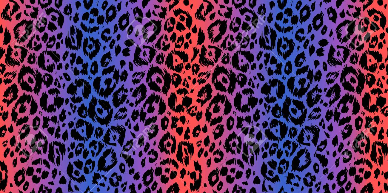 Spotted Animal Skin Trendy Pattern. Violet And Orange Leopard Background.  Abstract Seamless Pattern. Royalty Free SVG, Cliparts, Vectors, and Stock  Illustration. Image 116555708., image size:1300x649