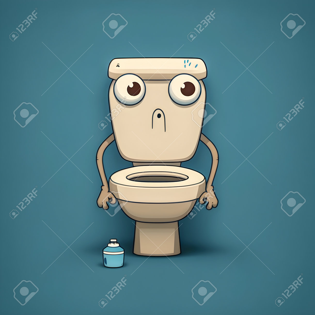 Funny Bathroom Scenes Congratulations Cards Ideas - Silly Robot Cards, image size:1300x1300