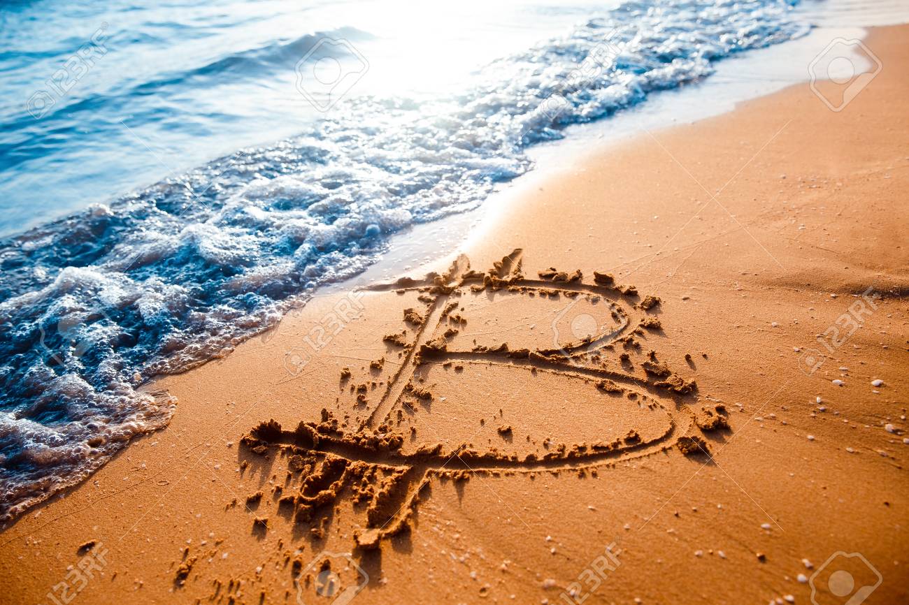 Icon Bitcoin On Golden Sand, In Background Sea. Concept Freelance, Stock  Exchange. Stock Photo, Picture and Royalty Free Image. Image 87173762.