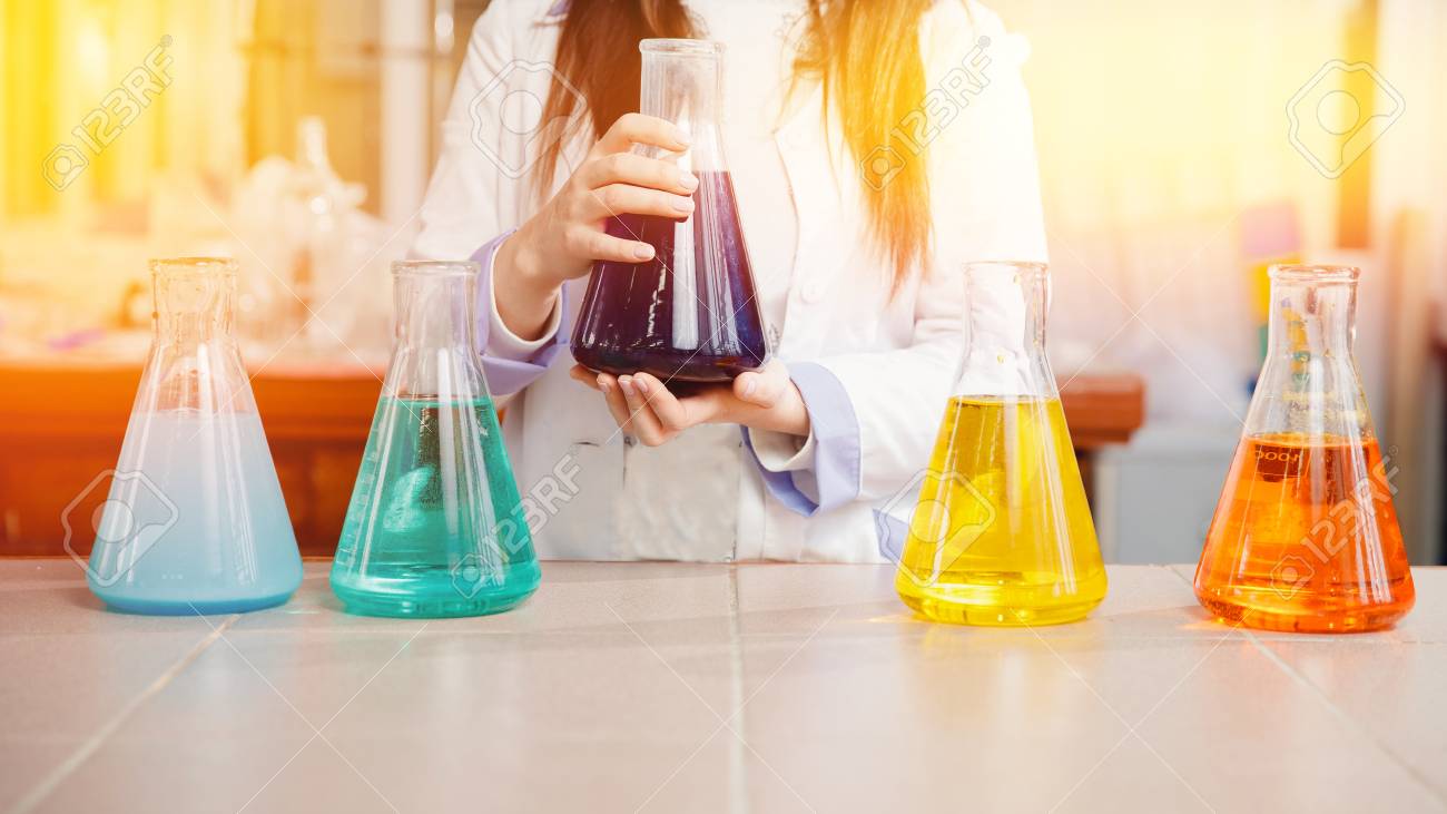 experiments in chemistry lab set flasks conducting an experiment chemistry lab experiments