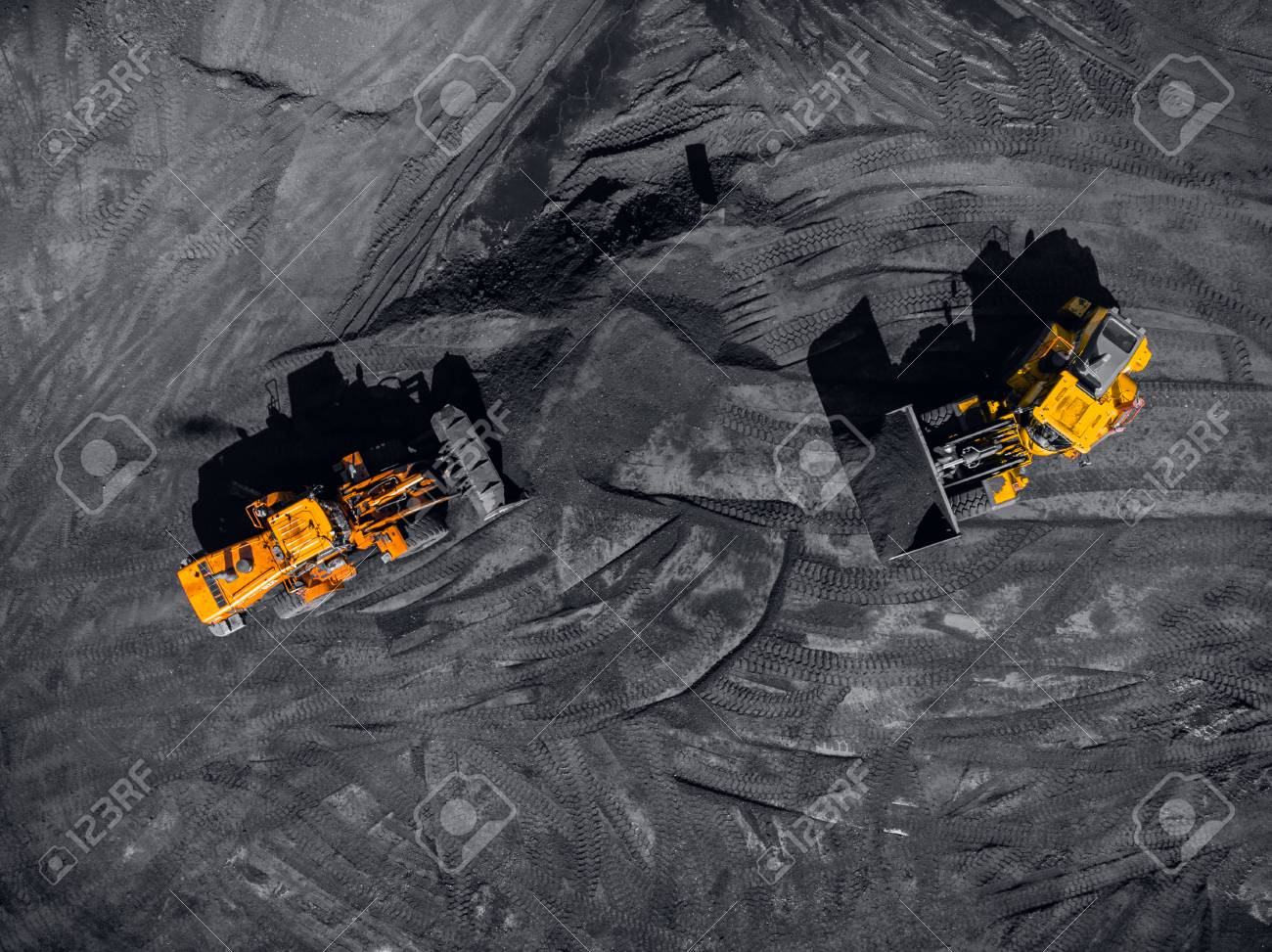 Open pit mine, extractive industry for coal, top view aerial drone - 108863264 Open pit mine, extractive industry for coal, top view aerial drone - 108863264