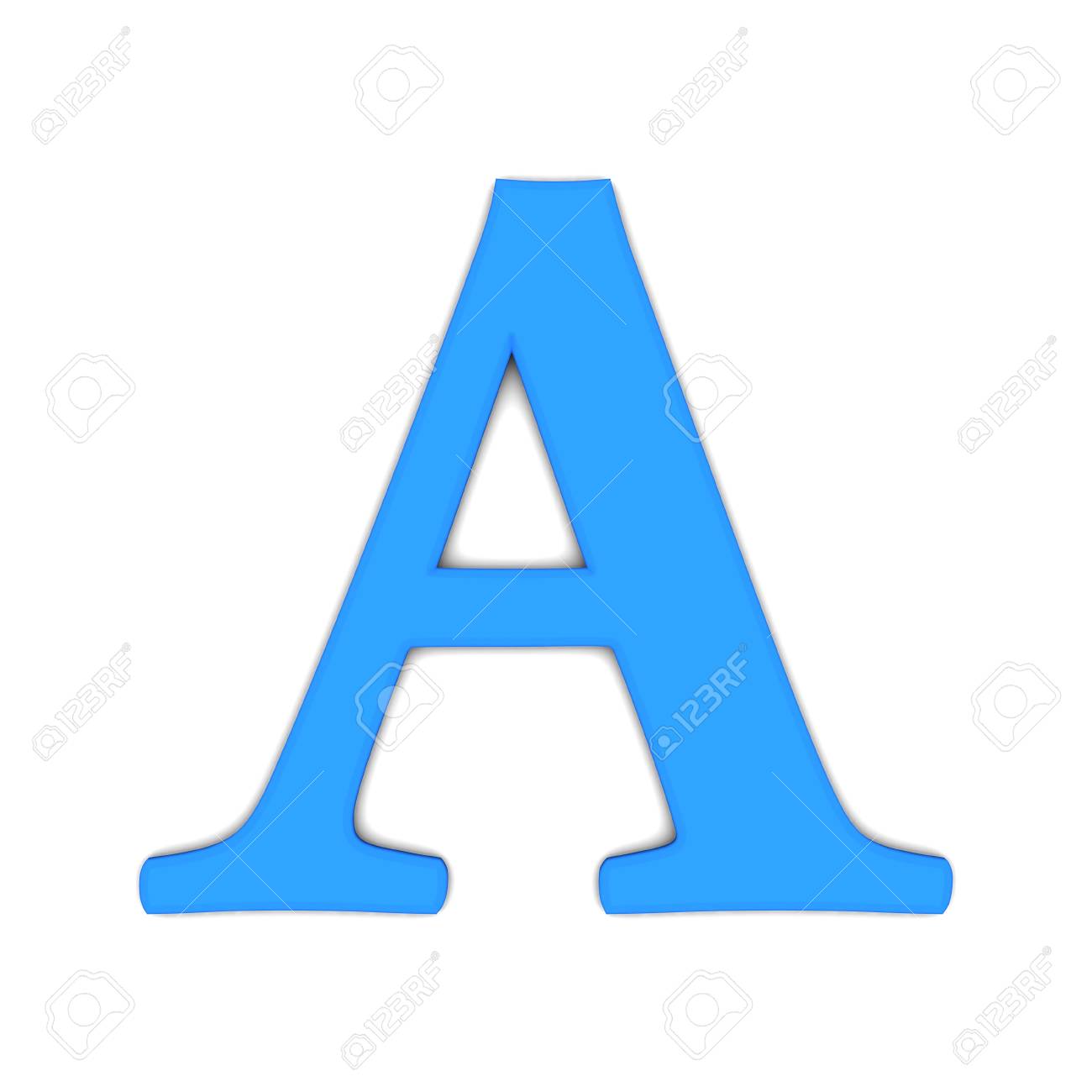 letter a blue