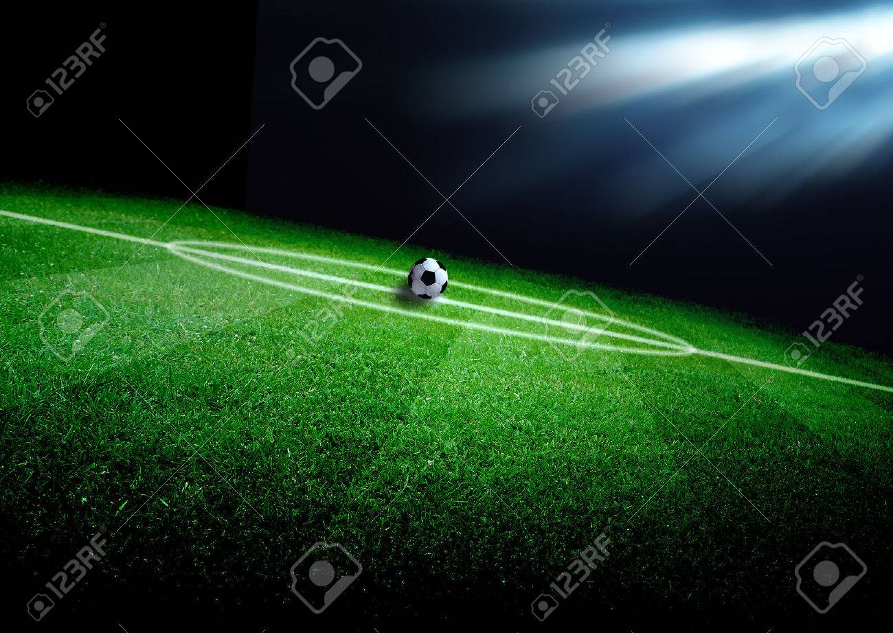 Soccer Field And The Bright Lights Stock Photo Picture And Royalty Free Image Image