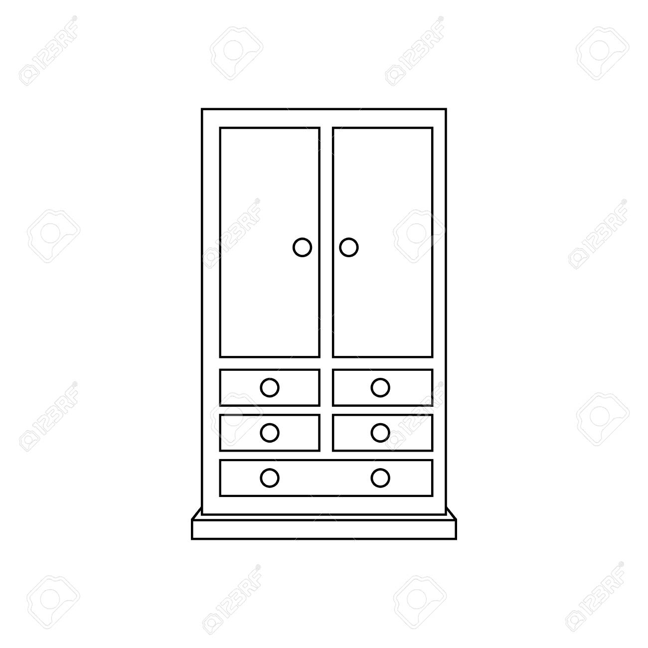 Shop online at canadian tire; armoire wardrobe illustration on the white background vector