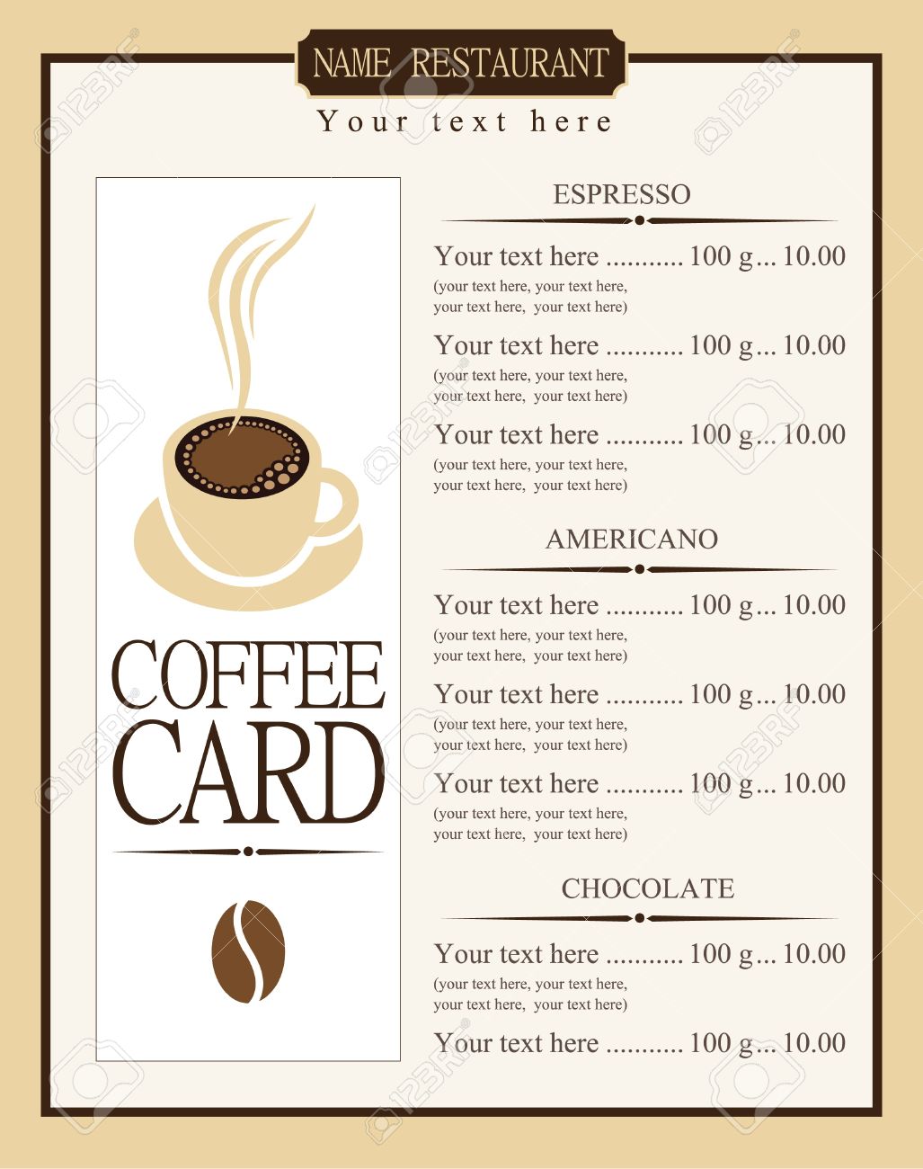menu list