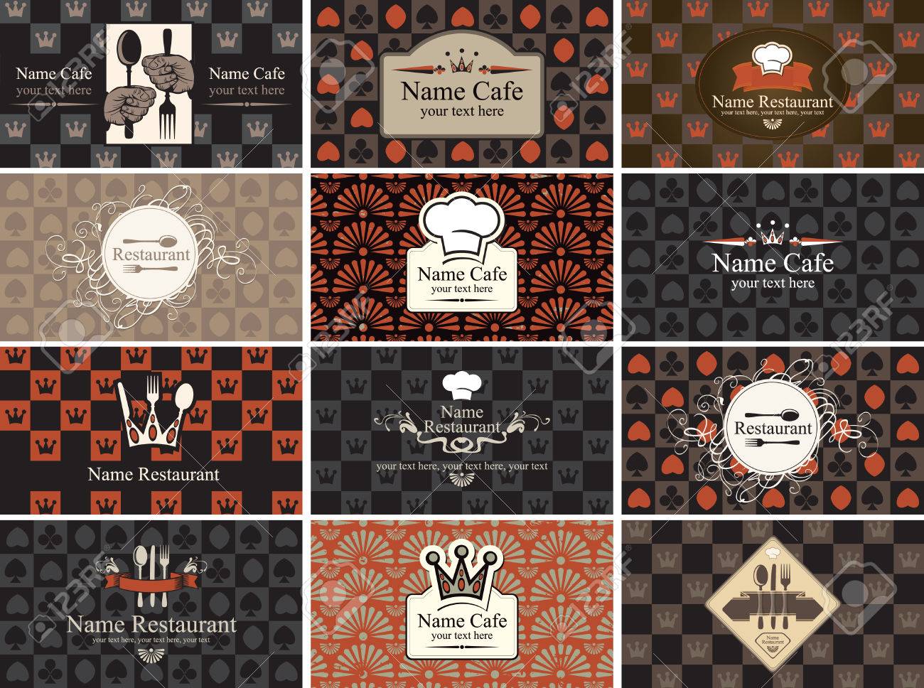 restaurants business cards