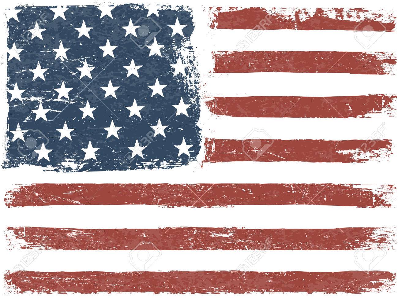 American Flag Grunge Background. Vector Template. Horizontal orientation. - 53602695 American Flag Grunge Background. Vector Template. Horizontal orientation. - 53602695