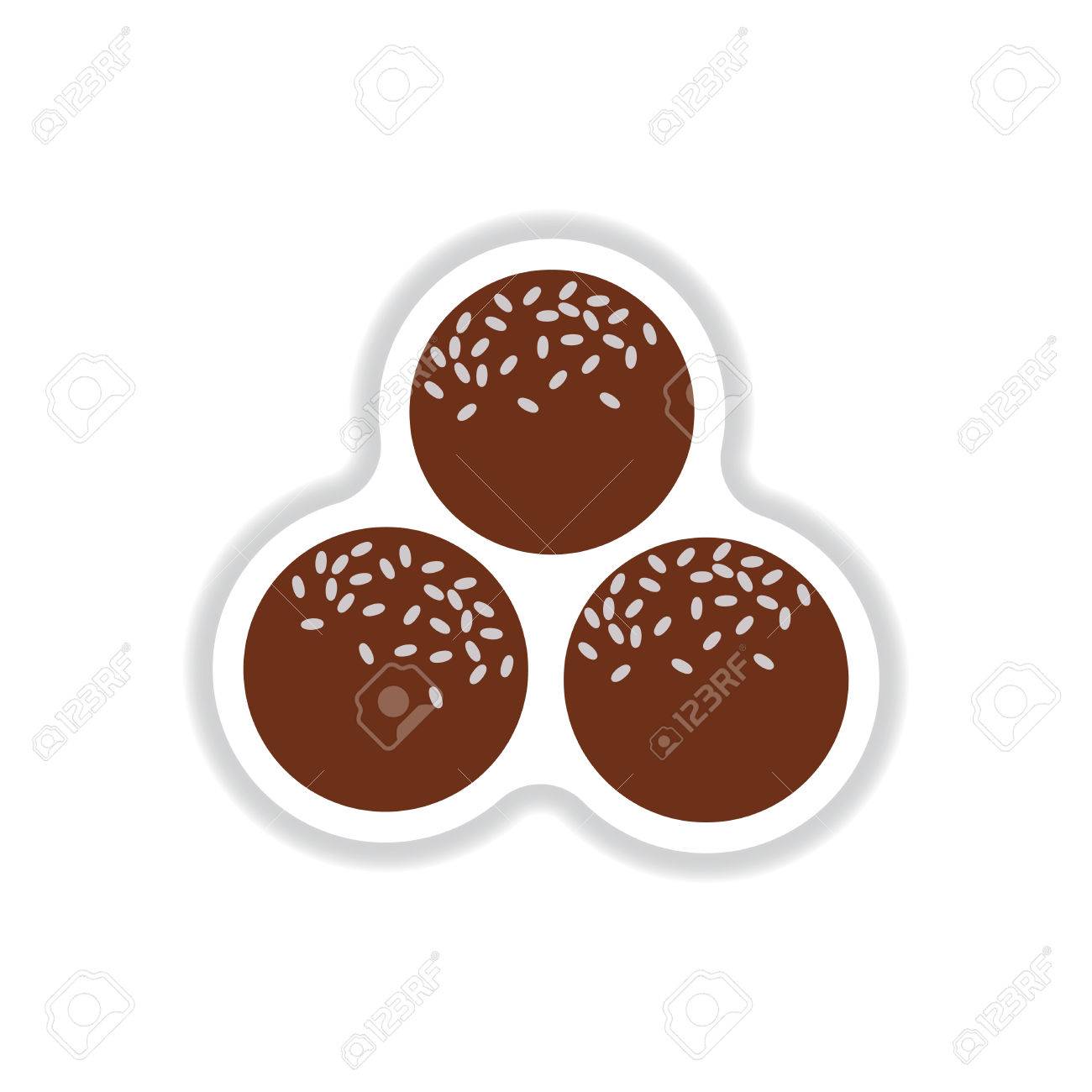 falafel ball arabic food made from chickpeas vector illustration