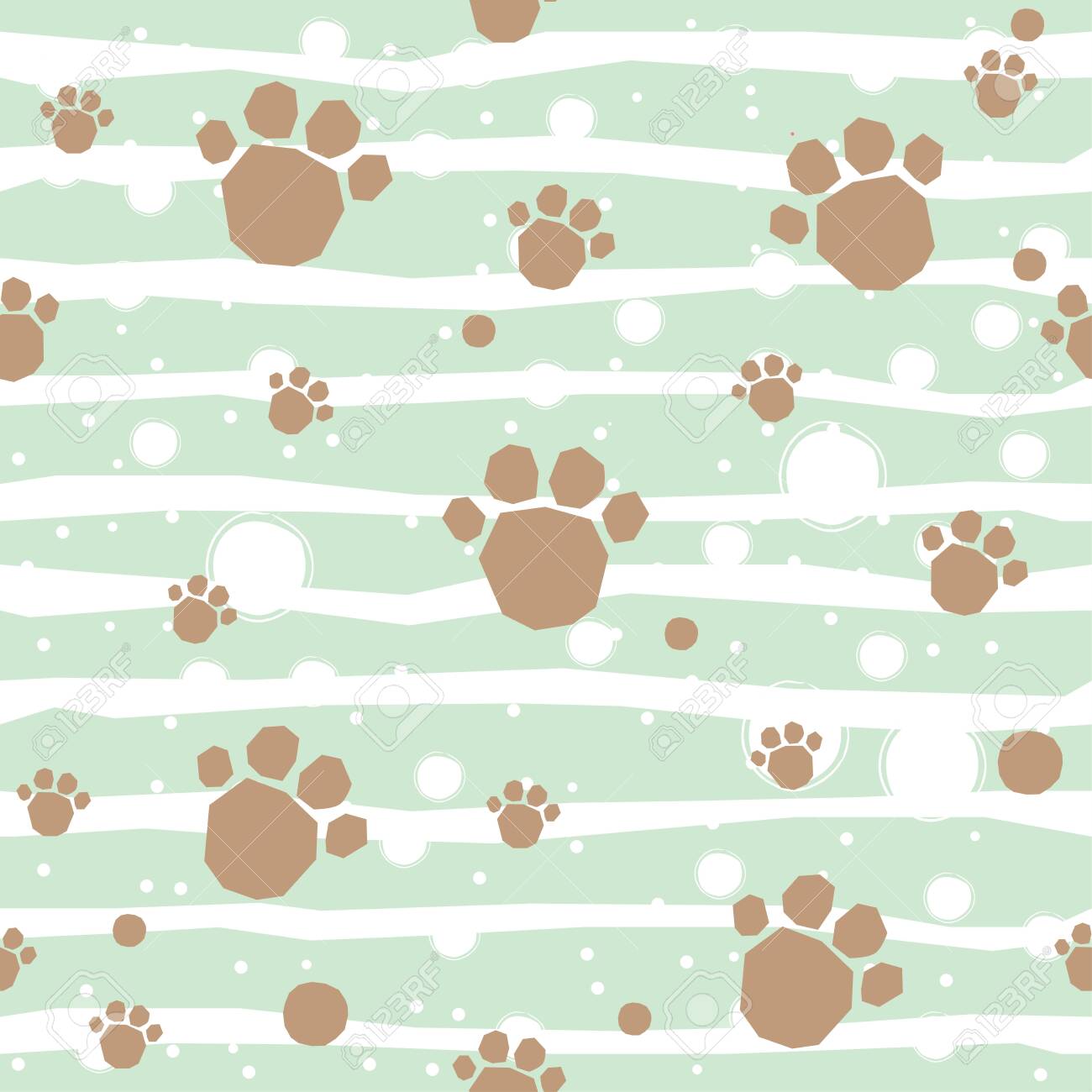 Cute Pattern With Golden Dog Paws With Pastel Blue Stripes On Royalty Free Cliparts Vectors And Stock Illustration Image 136556533 123rf