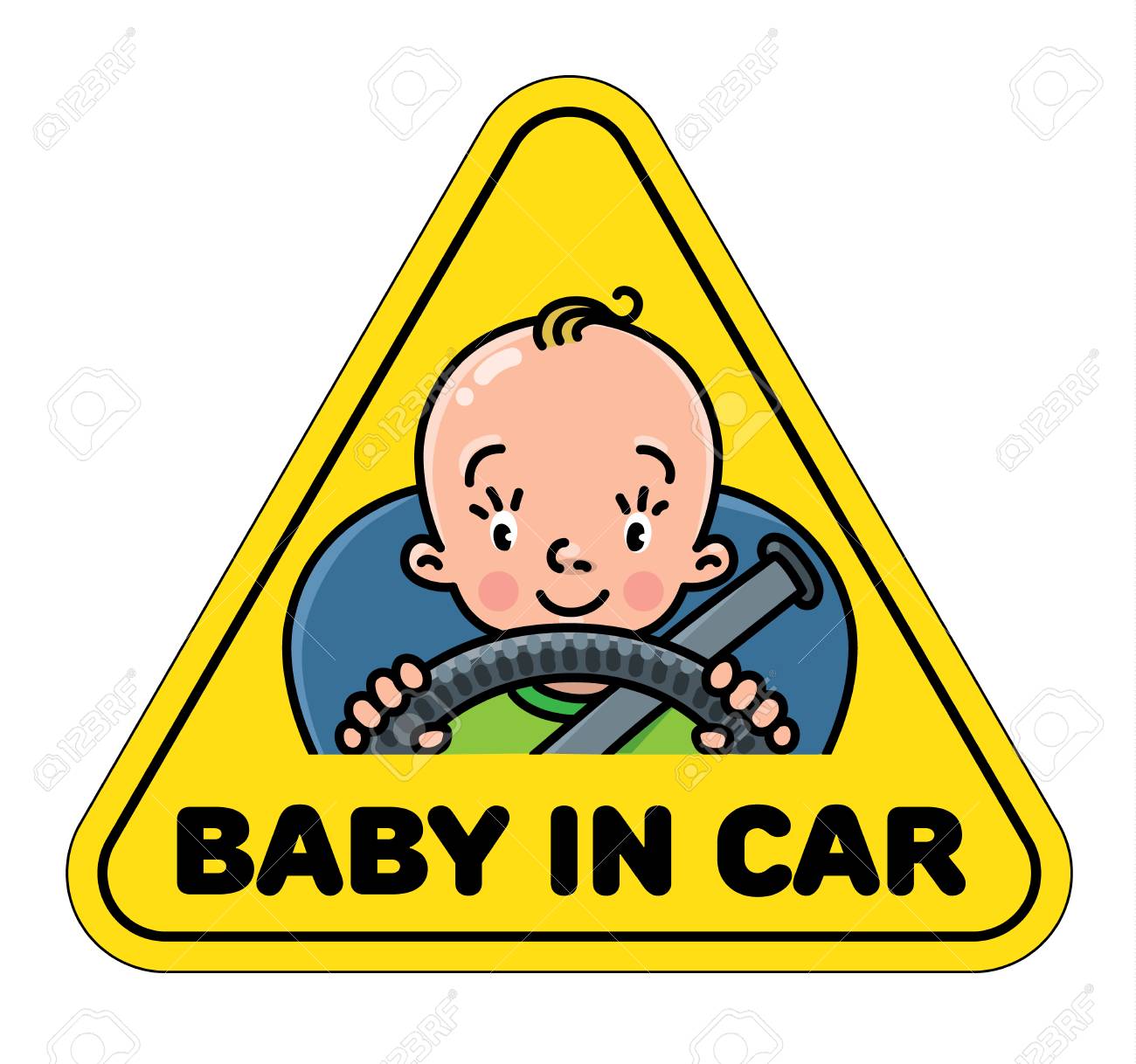Baby In Car Back Window Sticker Or Sign Stock Photo Picture And Royalty Free Image Image