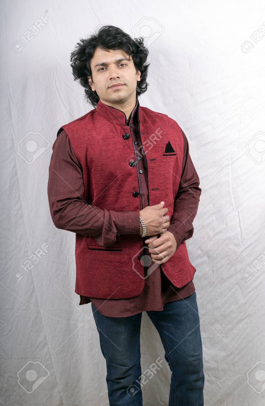 half red half blue jacket