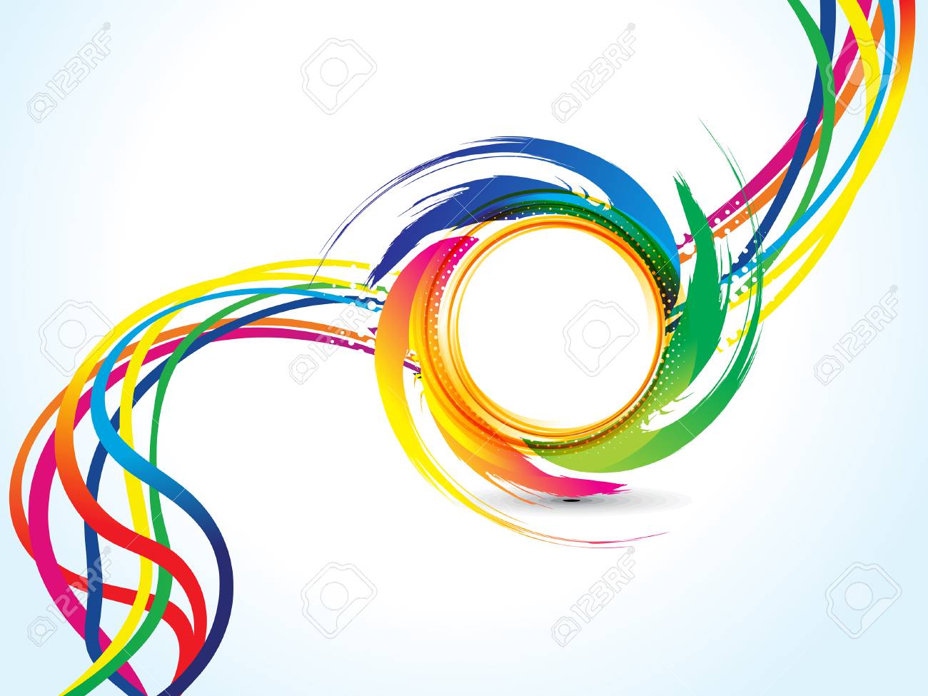 Abstract Artistic Creative Circle Explode Vector Illustration