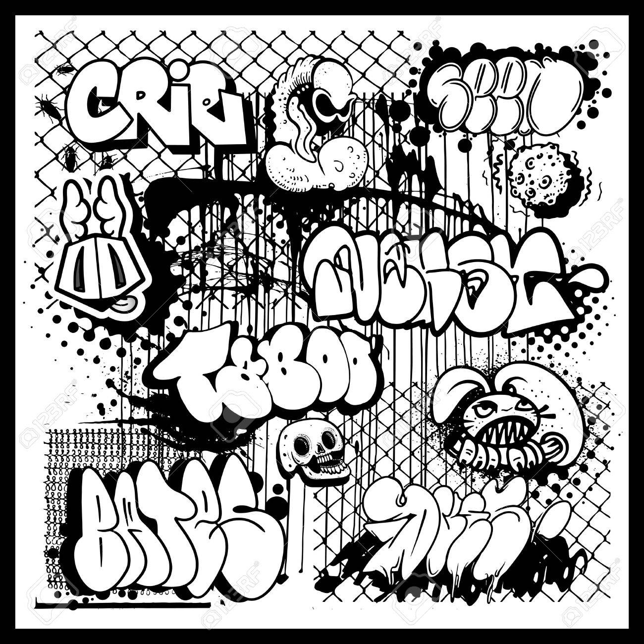 Street Art Graffiti Elements Royalty Free Cliparts Vectors And Stock Illustration Image