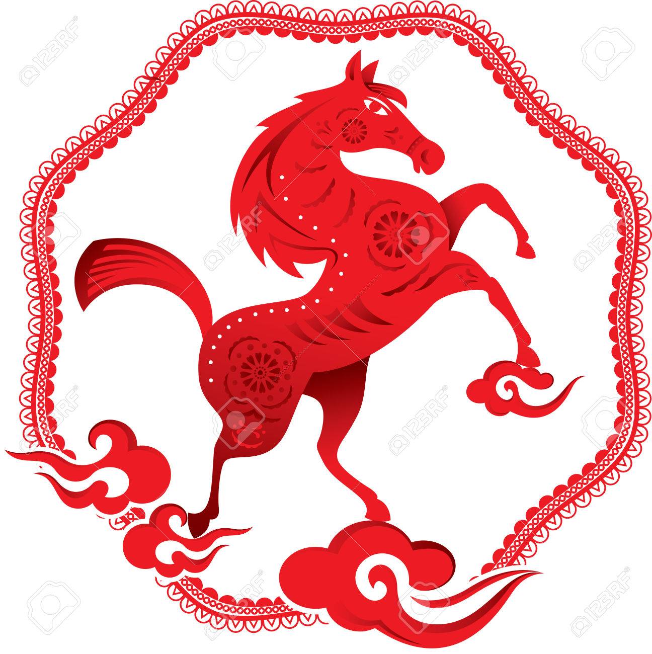 ミニ　ついたて　馬、中国風絵図 ミニ ついたて 馬、中国風絵図