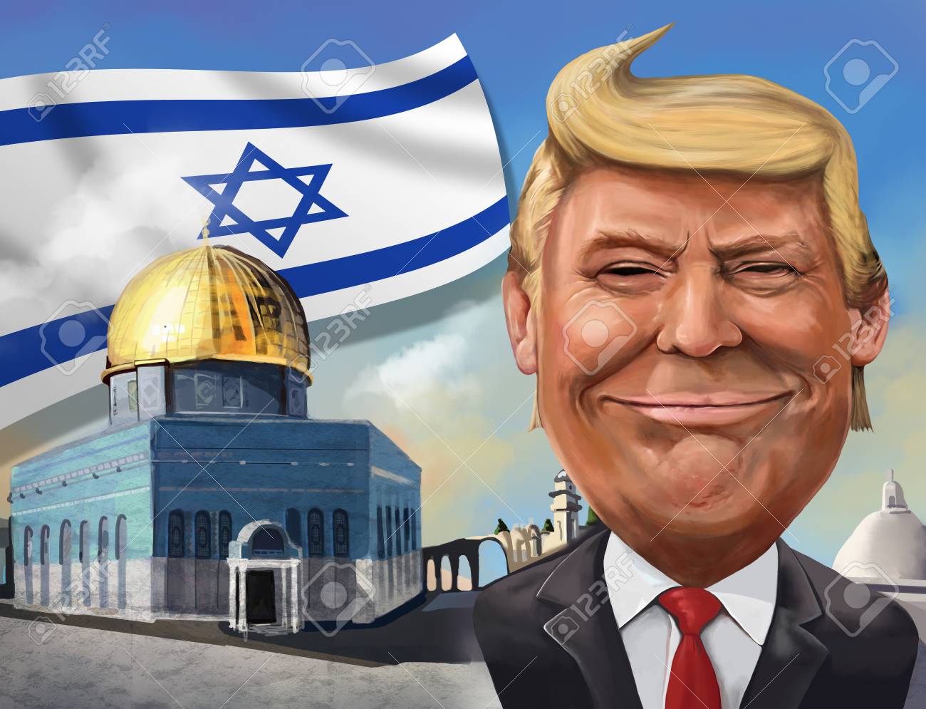 12月17日 エルサレムをテーマにしたドナルド トランプの漫画 アメリカ大統領のイラスト の写真素材 画像素材 Image 12月17日 エルサレムをテーマにしたドナルド トランプの漫画 アメリカ大統領のイラスト の写真素材 画像素材 Image