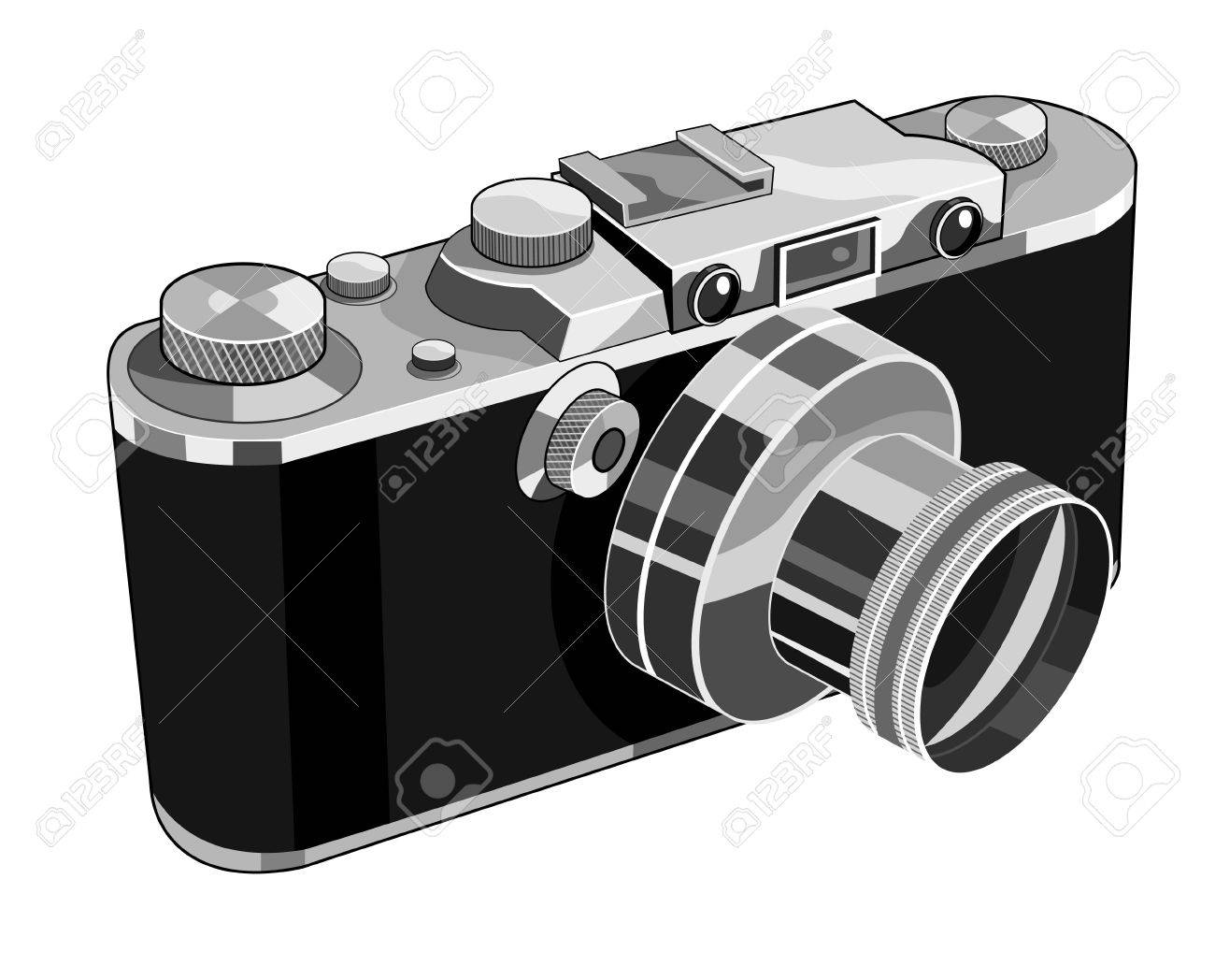 retro styled slr camera