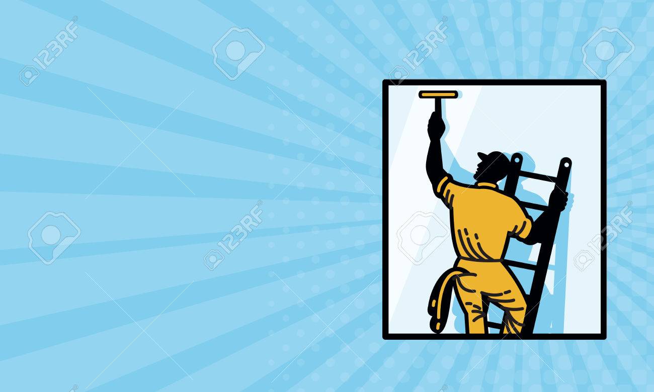 tarjeta de negocios que muestra la ilustración de un trabajador de