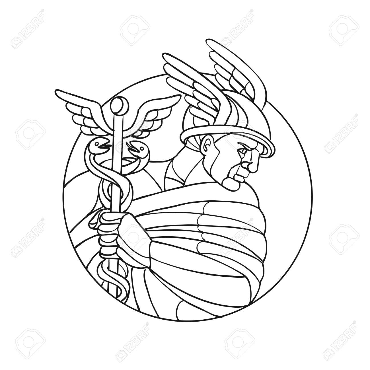 mosaic low polygon style illustration of mercury roman god of royalty free cliparts vectors and stock illustration image 111557254 mosaic low polygon style illustration of mercury roman god of