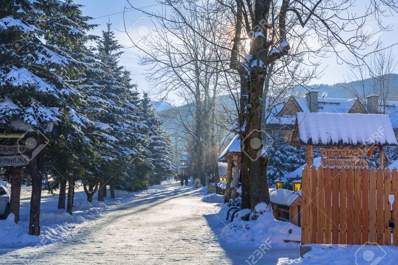 Zakopane Poland December 30 2016 Wooden Architecture Of