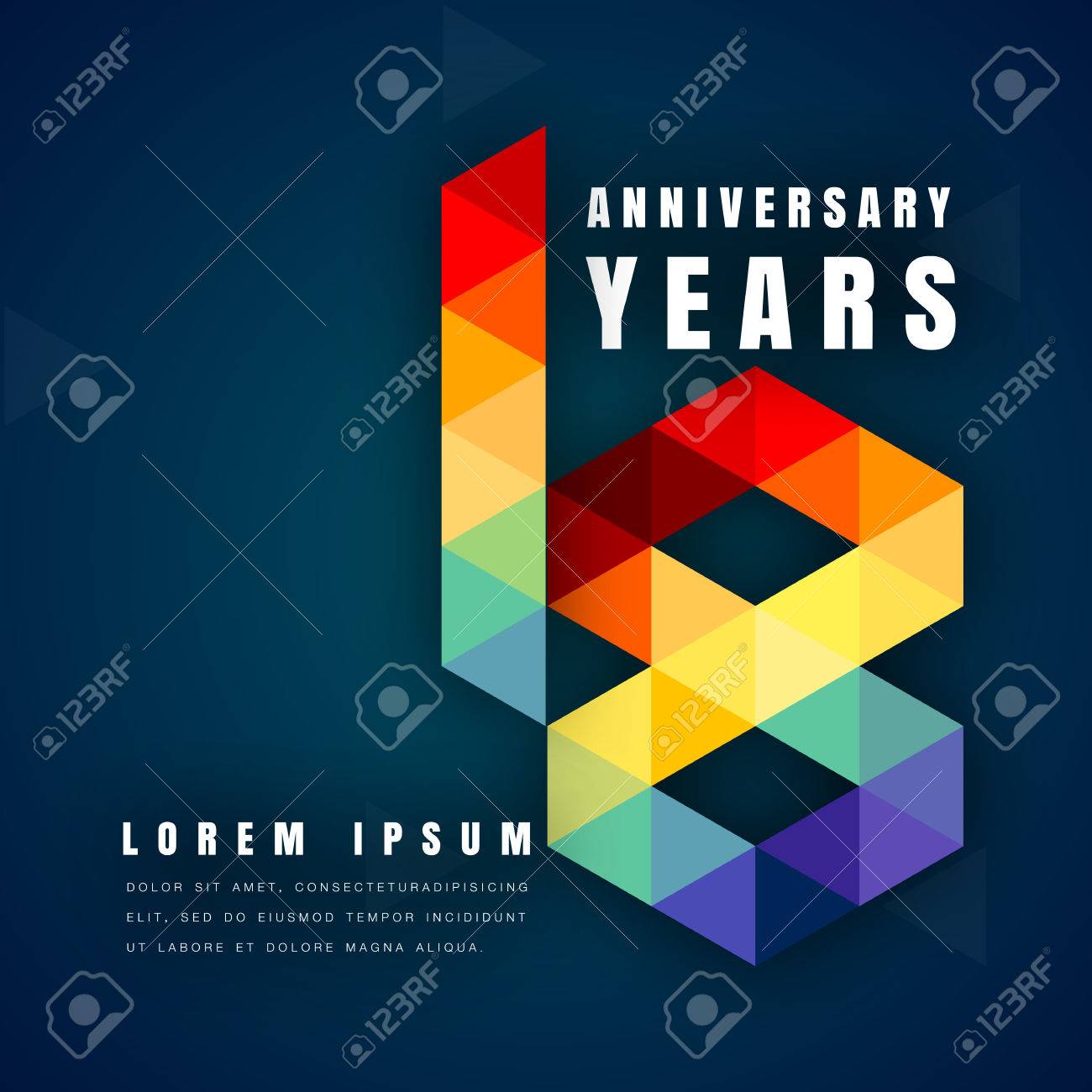 Emblemes Anniversaire Logo Celebration 18 Vecteur D Anniversaire