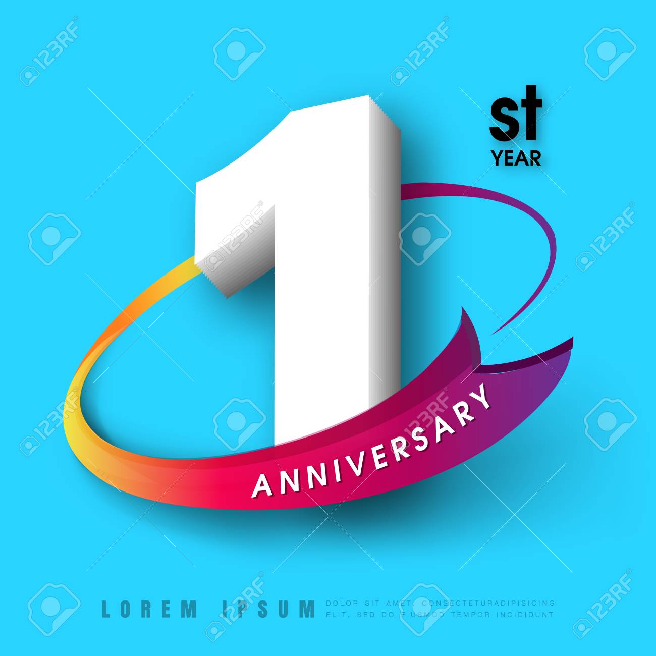 周年記念エンブレム 1 周年記念テンプレート デザインのイラスト素材 ベクタ Image 周年記念エンブレム 1 周年記念テンプレート デザインのイラスト素材 ベクタ Image