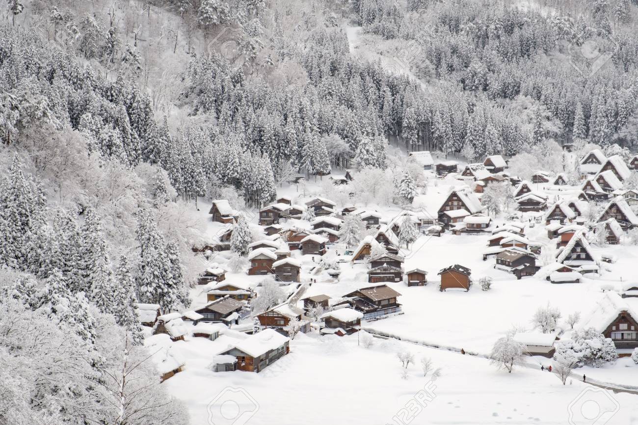 白川郷 五箇山の合掌造り集落 白川郷 日本の冬 の写真素材 画像素材 Image 4975