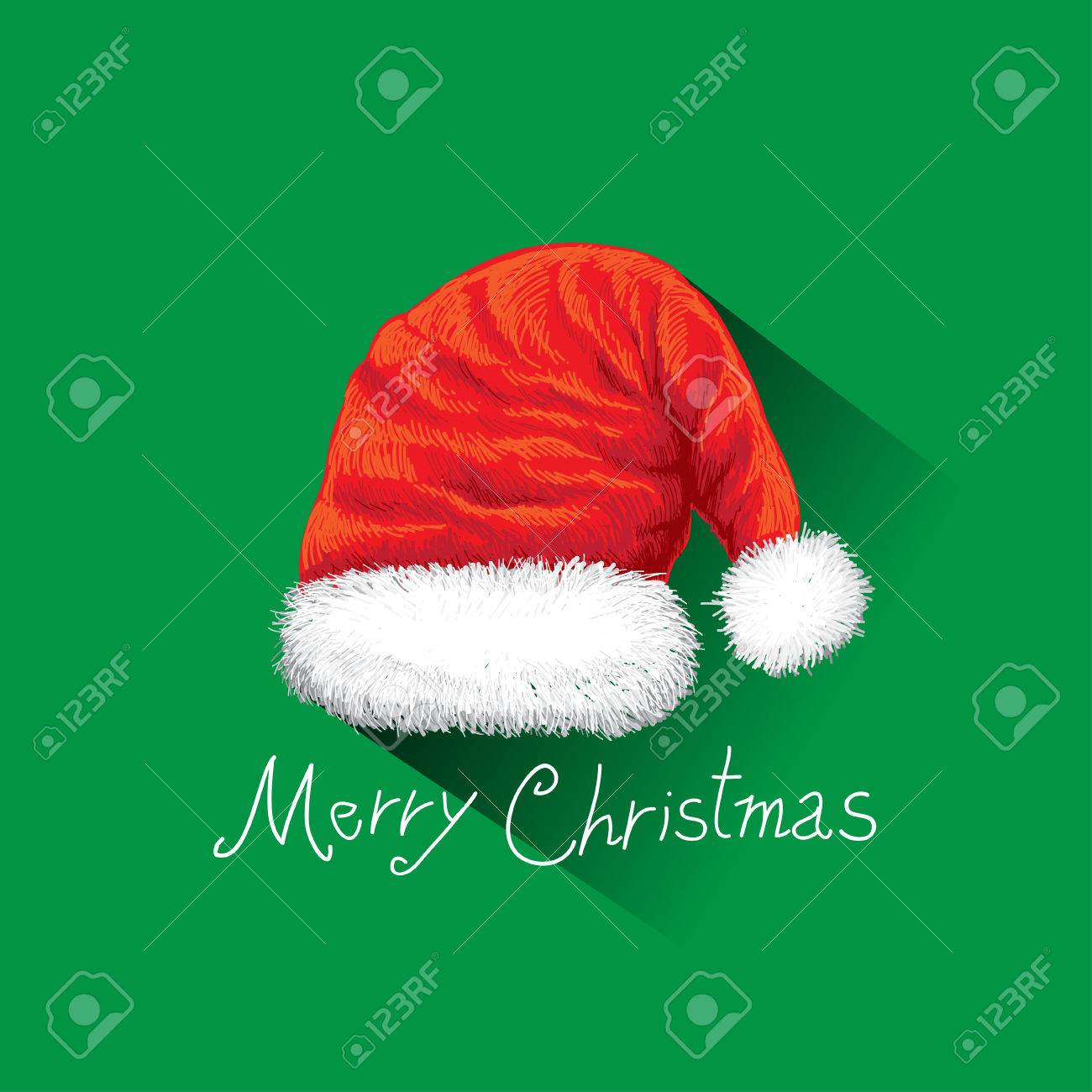 green santa claus hat