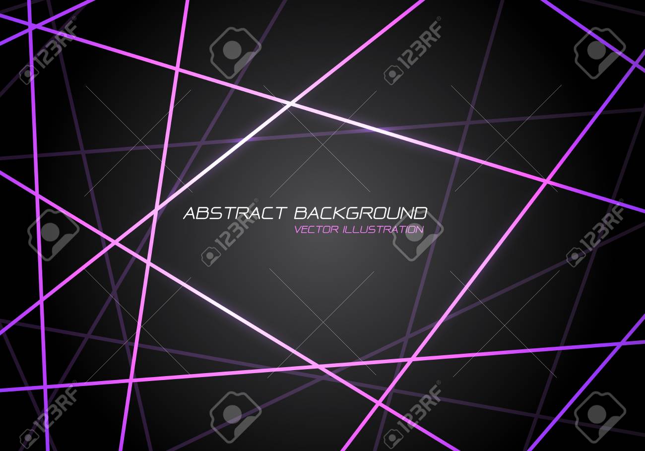 Abstract violet line light laser cross overlap on dark grey design modern technology futuristic background vector illustration. - 121192546 Abstract violet line light laser cross overlap on dark grey design modern technology futuristic background vector illustration. - 121192546