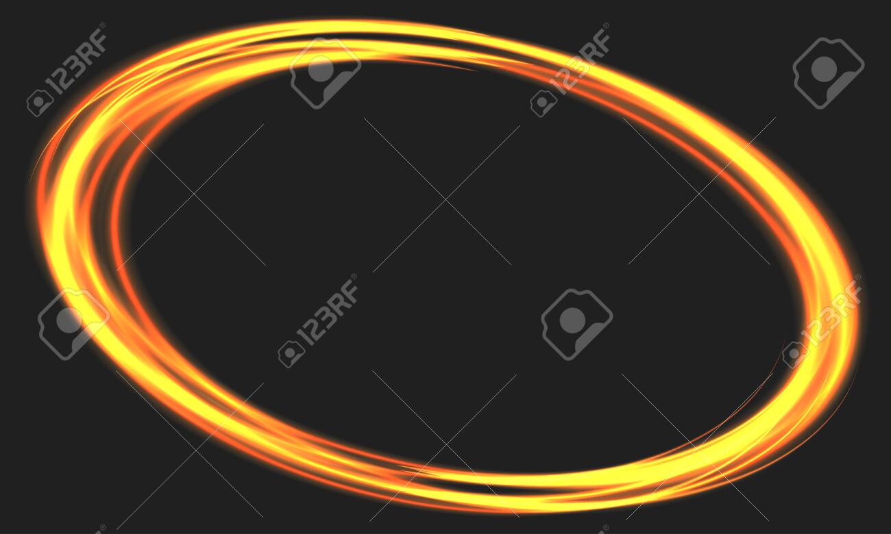 Abstract fire ring motion on black with blank space background vector illustration. - 152515002 Abstract fire ring motion on black with blank space background vector illustration. - 152515002