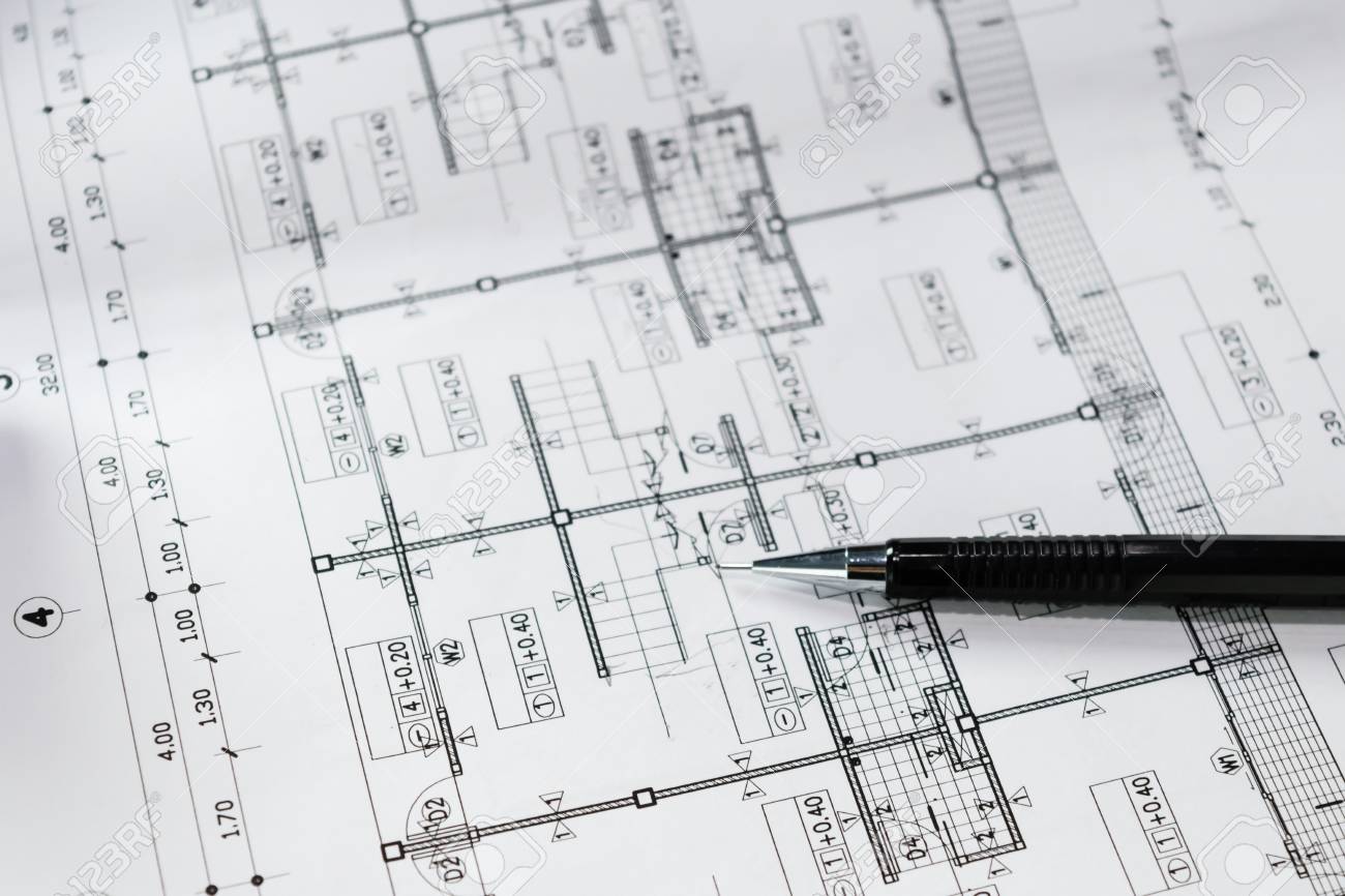 engineering diagram blueprint paper drafting project sketch