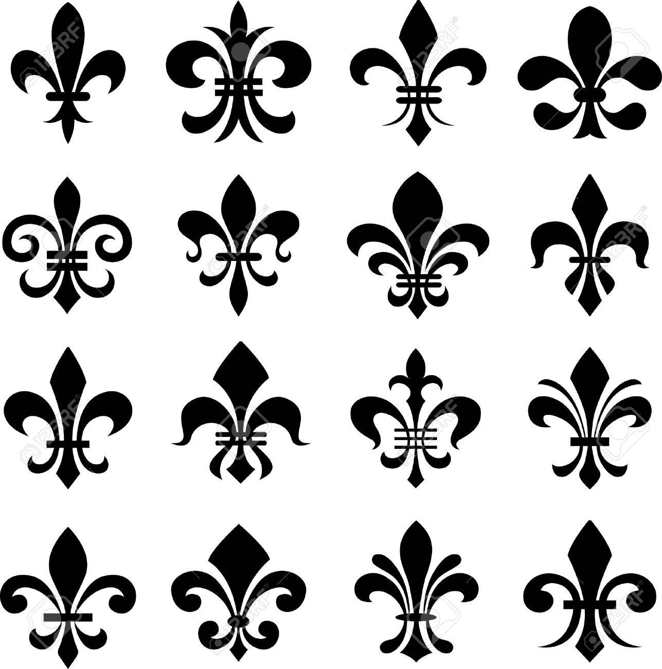 Classique Fleur De Lys Symbole De Réglage