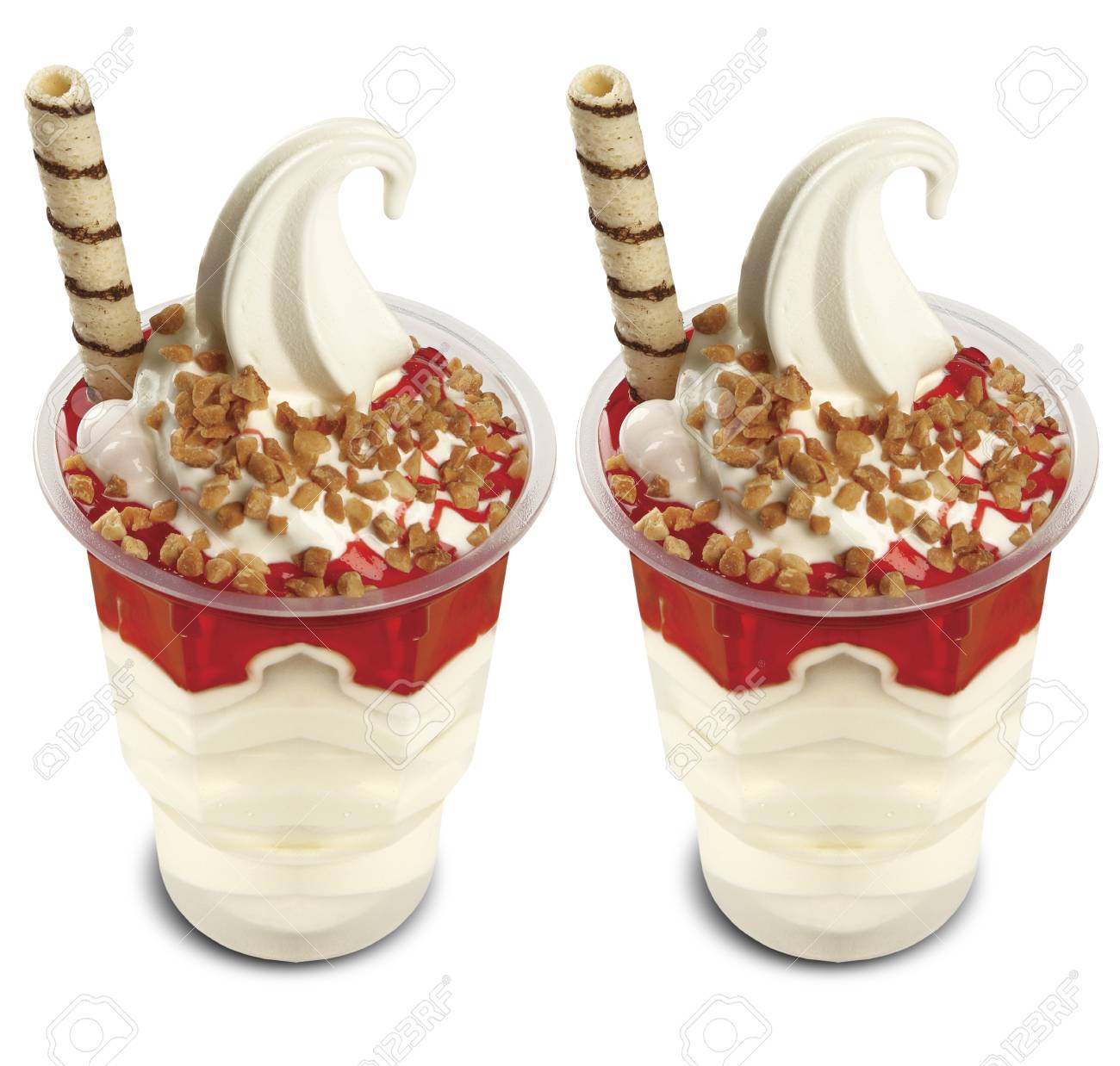 Cup On White Background. Ice Cream 