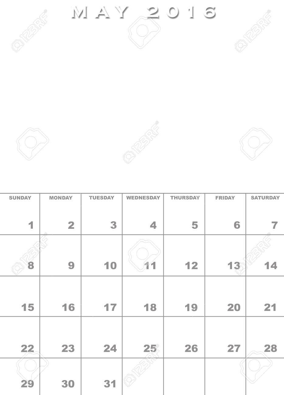 Free May 2016 Calendar Template Free May 2016 Calendar Template