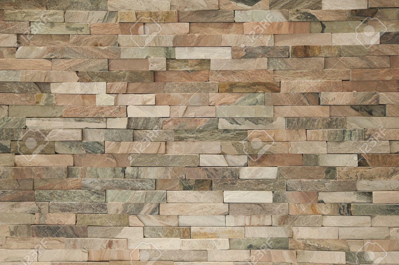 fake stone brick wall facade inside apartment interior creating