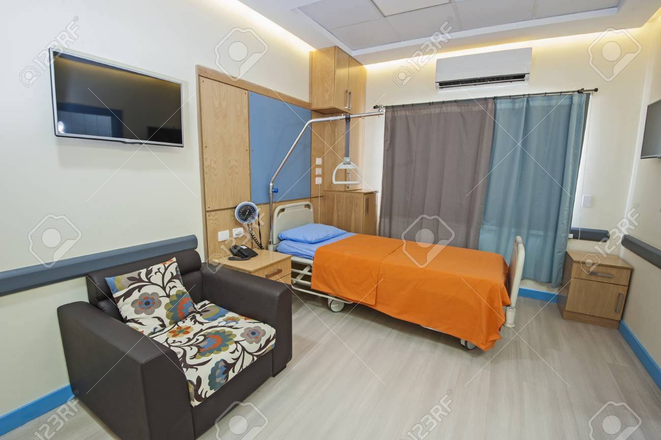 Interior Design Of A Private Ward Room In Hospital Medical Clinic