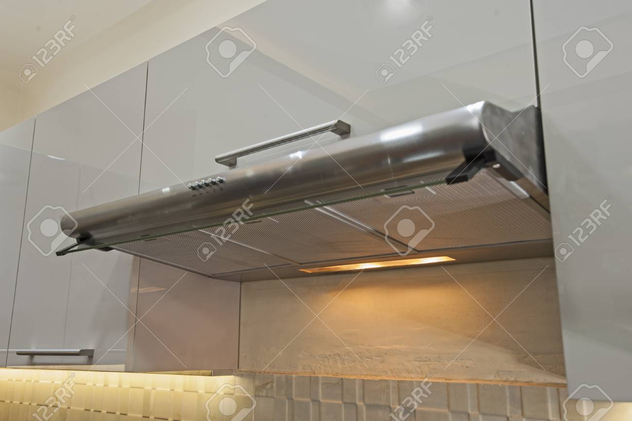 Closeup Detail Of Buttons On Metal Cooker Hood Extractor Fan Stock Photo Picture And Royalty Free Image Image 75708821