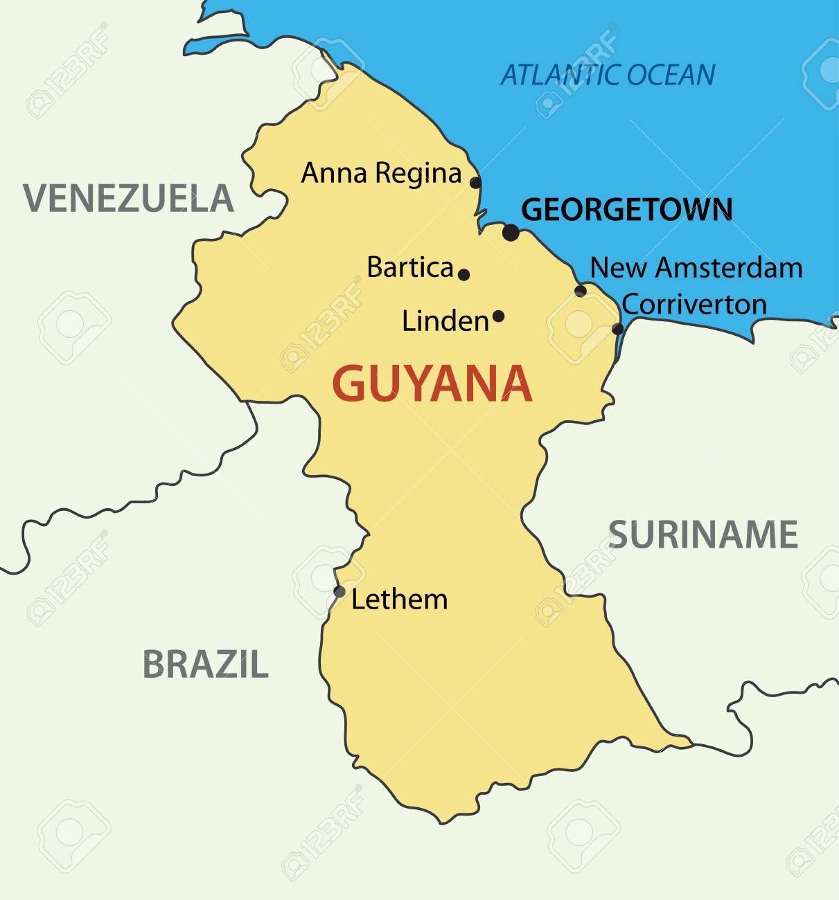 carte de guyana