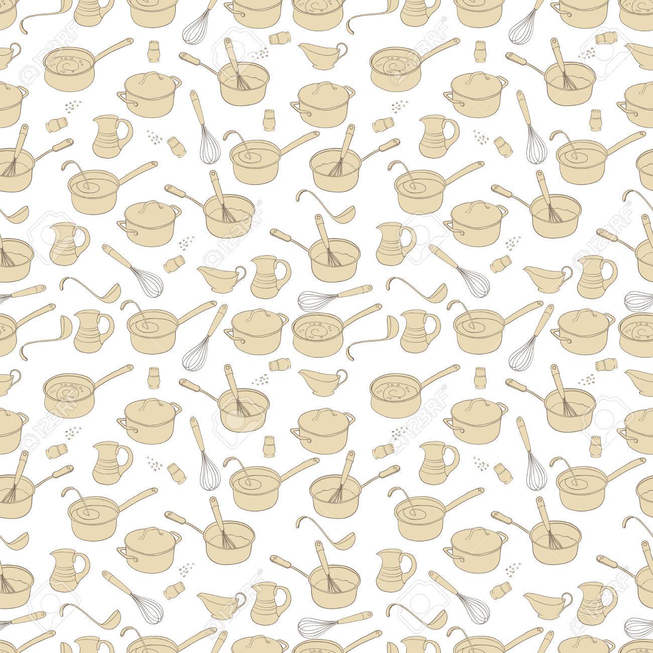 Kitchen House Design Seamless Background Texture Pattern Royalty Free Cliparts Vectors And Stock Illustration Image 49524706