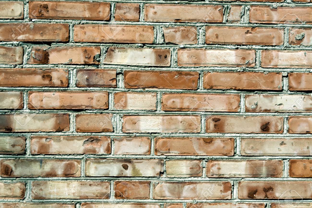 Grungy Pared De La Casa De Ladrillo Rojo Fondo Abstracto Y