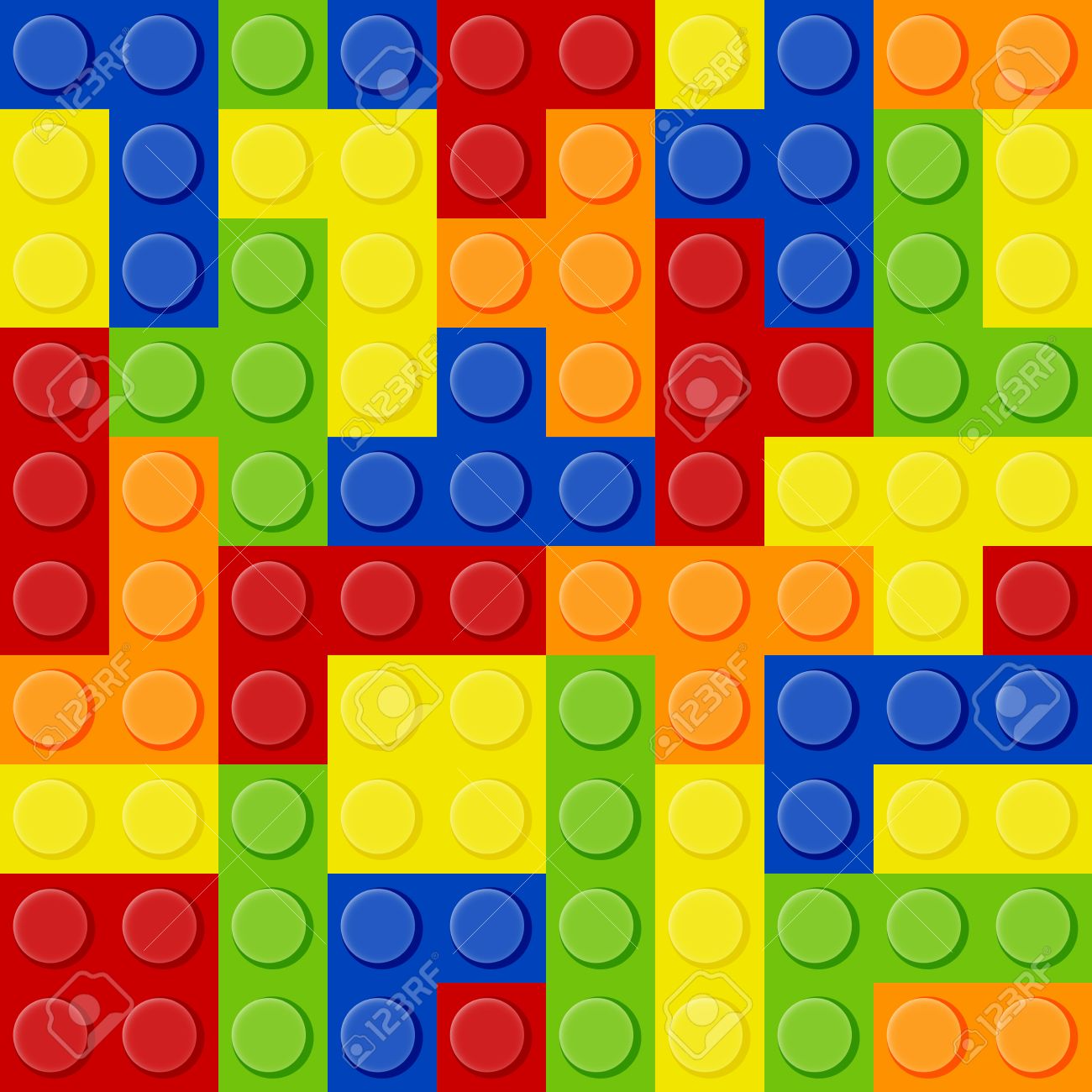 seamless pattern of the elements of tetris in the form of lego pattern form