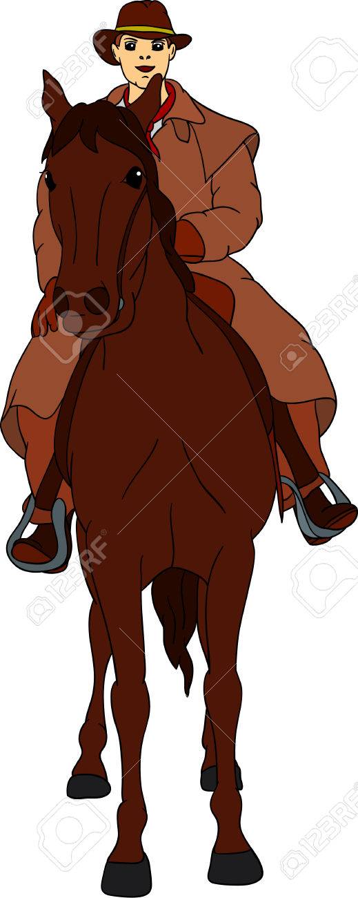 馬のライダー 正面からの眺め のイラスト素材 ベクタ Image