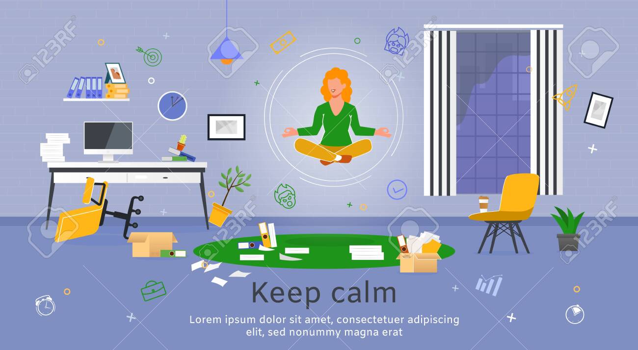 Concentration and Productivity in Office Work Trendy Flat Vector Banner, Poster Template. Businesswoman, Female Employee Flying in Lotus Pose Over Scattered Documents, Messy Workplace Illustration - 136096183 Concentration and Productivity in Office Work Trendy Flat Vector Banner, Poster Template. Businesswoman, Female Employee Flying in Lotus Pose Over Scattered Documents, Messy Workplace Illustration - 136096183