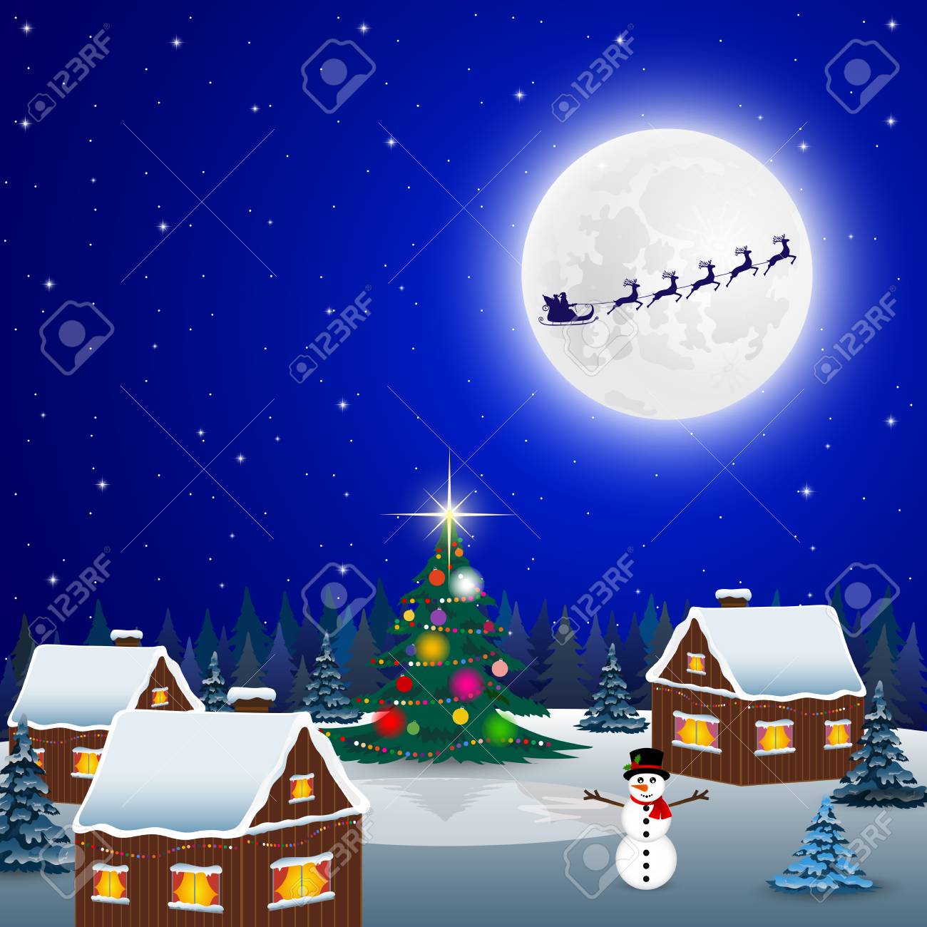 まめたろう　クリスマスの夜　シーグラス／フレームアート／サンタ／トナカイ まめたろう様専用 クリスマスの夜 シーグラス／フレームアート