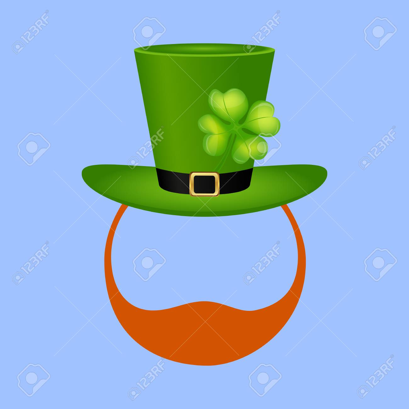 template face leprechaun on st patrick s day vector illustratio leprechaun template