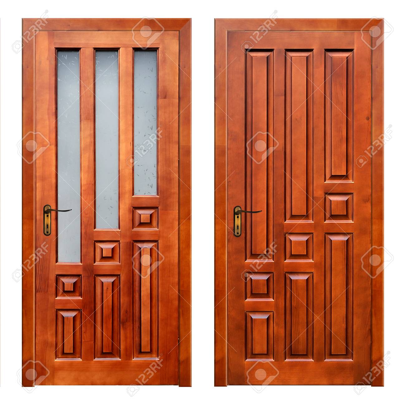 Two Wooden Doors On White Background With Pach Stock Photo Picture And Royalty Free Image Image 62059164