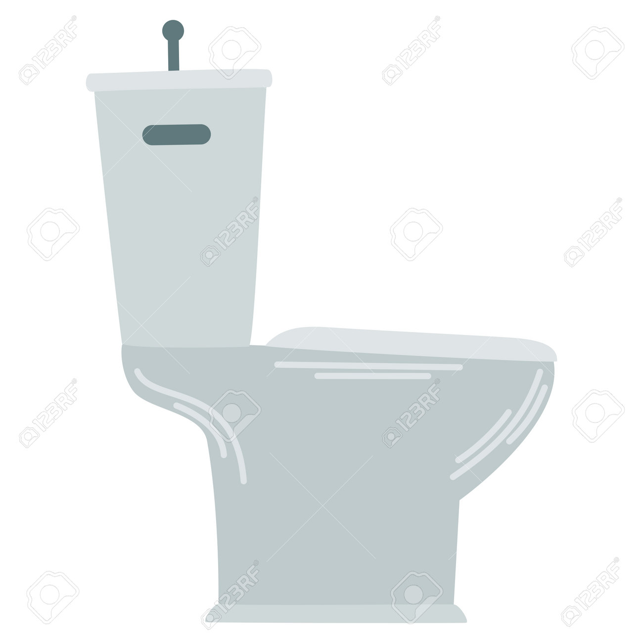 Toilet Bowl Side View. Vector Illustration Isolated On White Background  Royalty Free SVG, Cliparts, Vectors, and Stock Illustration. Image  208462184., image size:1300x1300