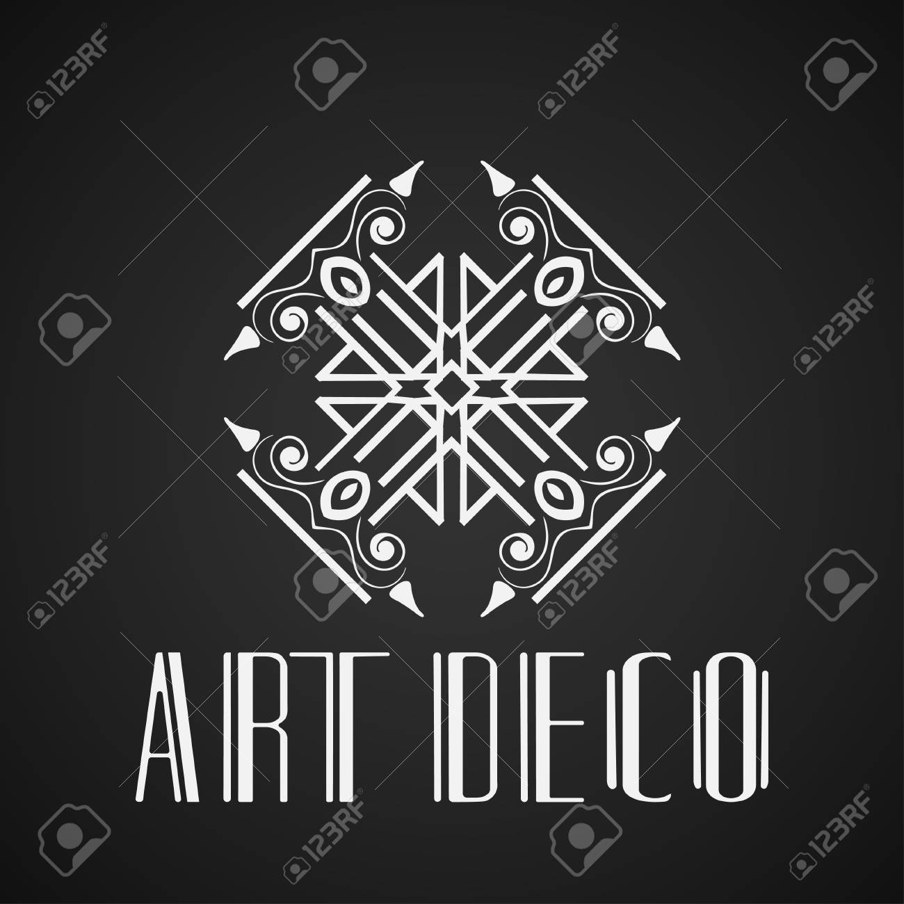 Art Deco Logo Vorlage